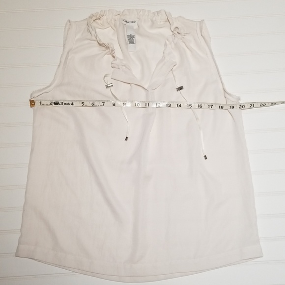 DONATED Calvin Klein- sz. M, sleeveless, flowy, top - Picture 4 of 8